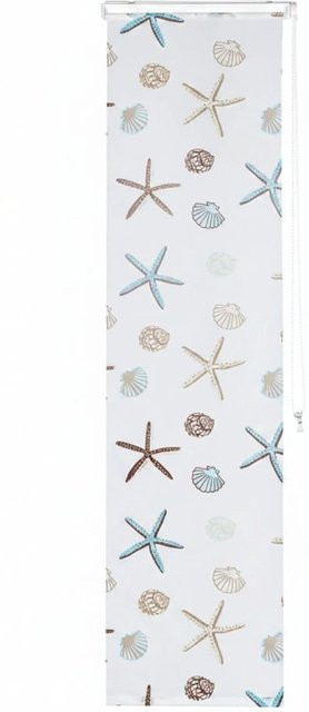 Relaxdays Duschrollo aus Kunststoff und Aluminium, semitransparent und bedruckt, wasserabweisend und schnelltrocknend, Farbe: Multicolour, B: 60 cm, H: 240 cm - Bild 1