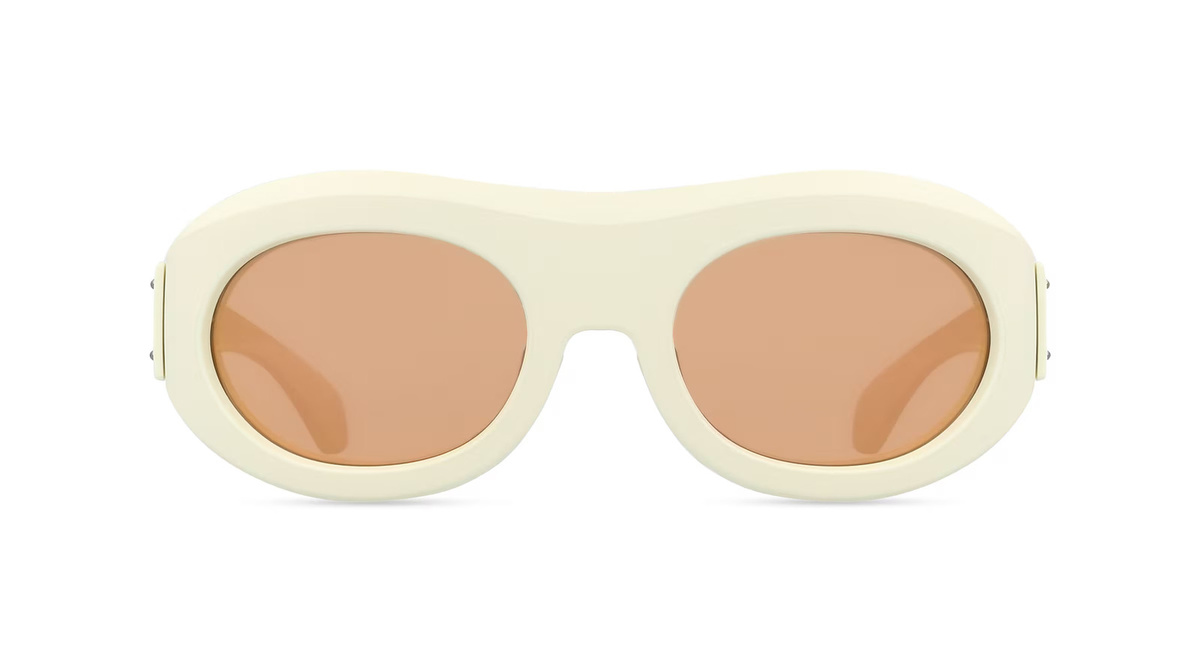 Moncler 0ME8015U Sonnenbrille, Vollrand, Oval, Kunststoff, Unisex, beige - Bild 1