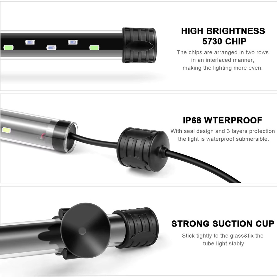 MALITAI Wasserdichte LED Unterwasser Lampe für Aquarium und Schwimmbad in RGB, Weiß und Blau - Bild 5
