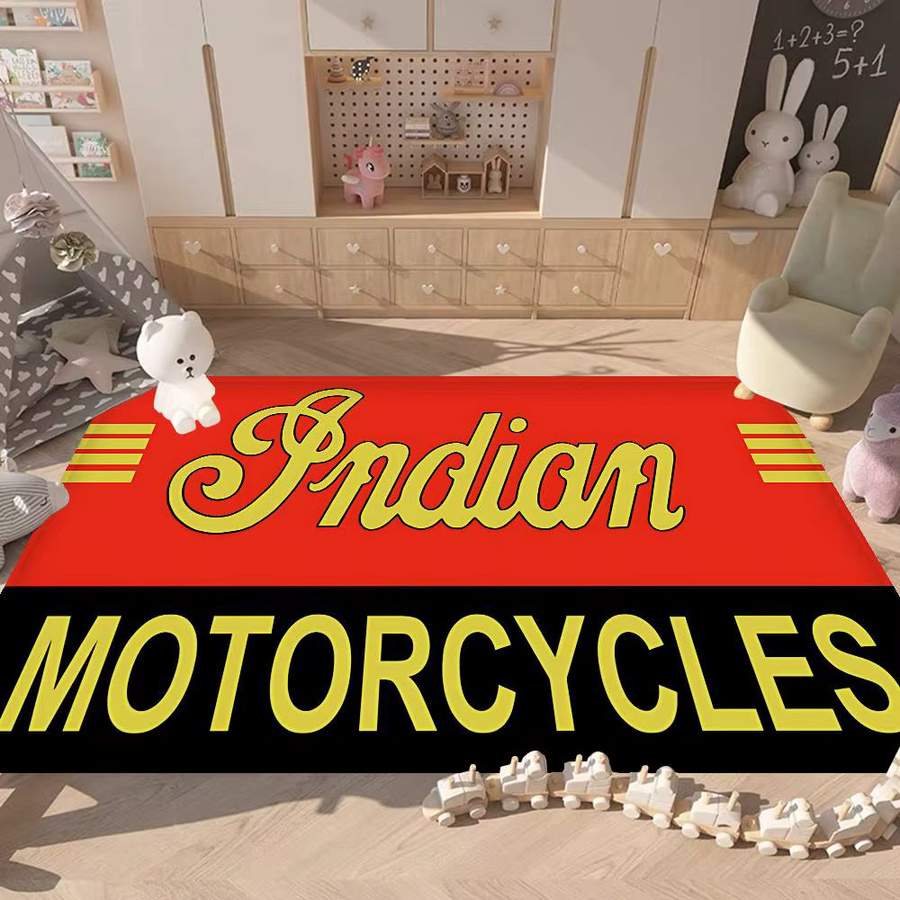 Potdemiel Indian Motorcycle Fußmatte, rutschfest und waschbar, Mehrfarbig, B/T: 60 x 40 cm - Bild 3