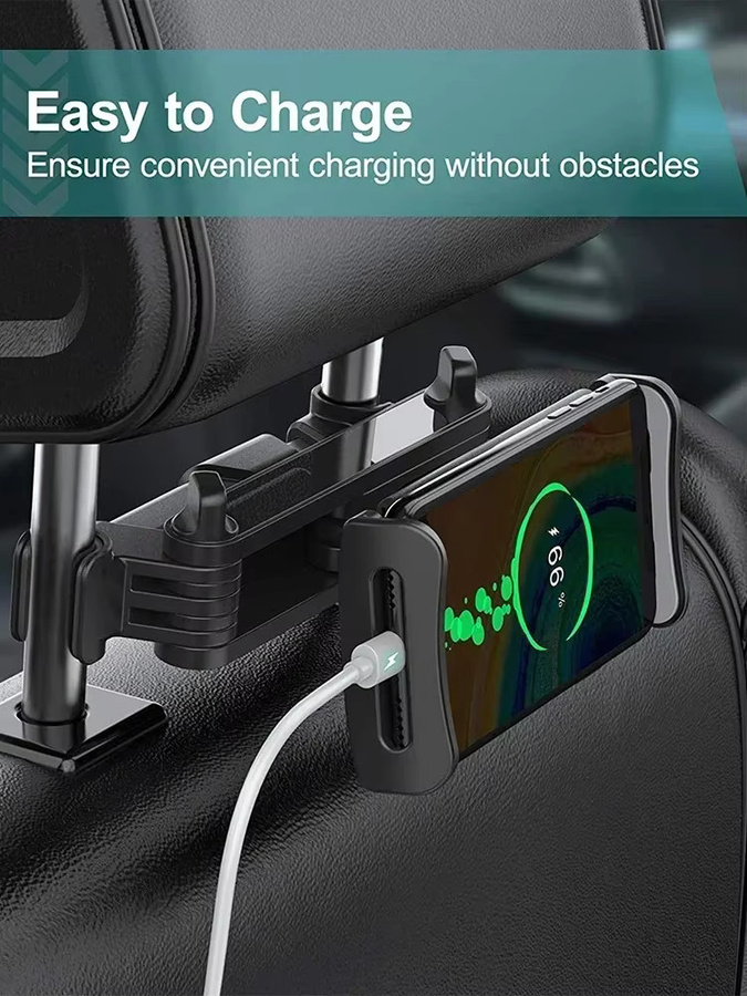 Universelle Auto-Rücksitz-Kopfstützenhalterung für Handy und Tablet in Rot und Schwarz für Apple, Samsung und Xiaomi - Bild 7