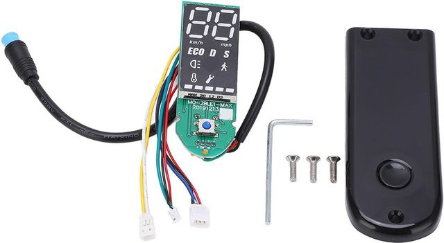 Fishine Bluetooth Digitalanzeige Armaturenbrett-Gesichtsabdeckung für Ninebot MAX G30 Elektroroller in Grau - Bild 1