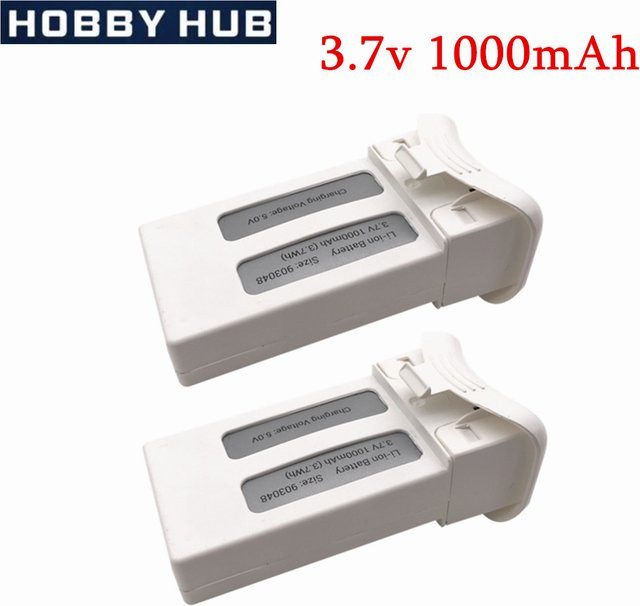 SJRC Li-Ion Akku 3,7 V 1000 mAh für S20W T25 Quadcopter Drohne Ersatzteil Weiß - Bild 1