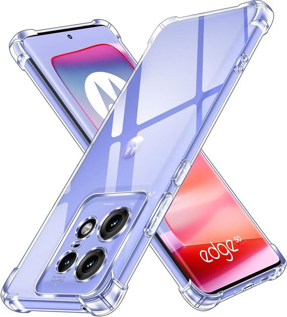 Stoßfeste Airbag-TPU-Schutzhülle für Motorola Edge 50 Neo und Edge 50 Pro in Transparent - Bild 1