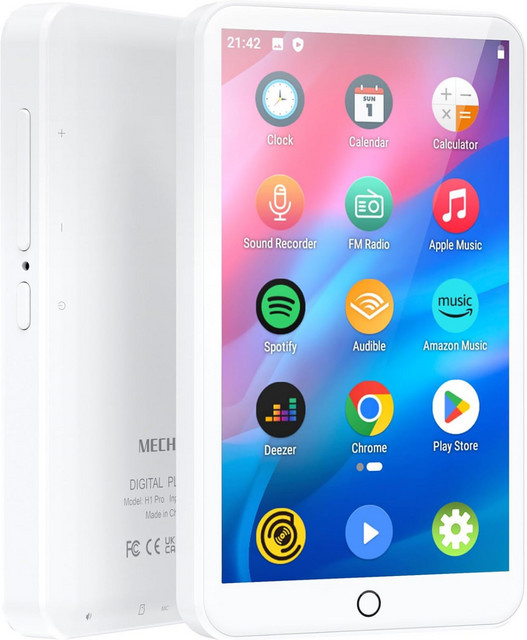 MECHEN MP3-Player mit Bluetooth und WLAN, 4,0 Zoll Android Digital HiFi Audio Player mit Voll-Touchscreen und Lautsprechern, Weiß - Bild 1