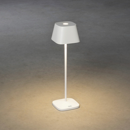 Konstsmide Capri LED-Tischleuchte Weiß, dimmbar, mit Akku, H: 36 cm, B: 10 cm, T: 10 cm - Bild 2