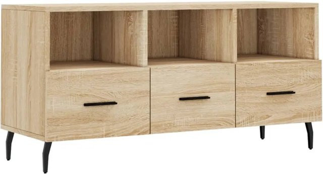 vidaXL TV-Schrank Sonoma-Eiche in Braun mit Medienfächern, B/T/H: 102 x 36 x 50 cm - Bild 1