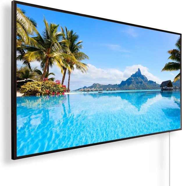 Könighaus Infrarotheizung Panorama Bora Bora Inseln 1.000 W in Schwarz - Bild 1