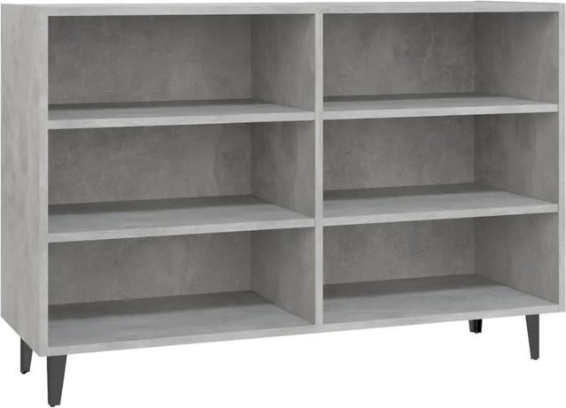 vidaXL Sideboard im Industrial Design, Betongrau, B/T/H: 103,5 x 35 x 70 cm - Bild 1