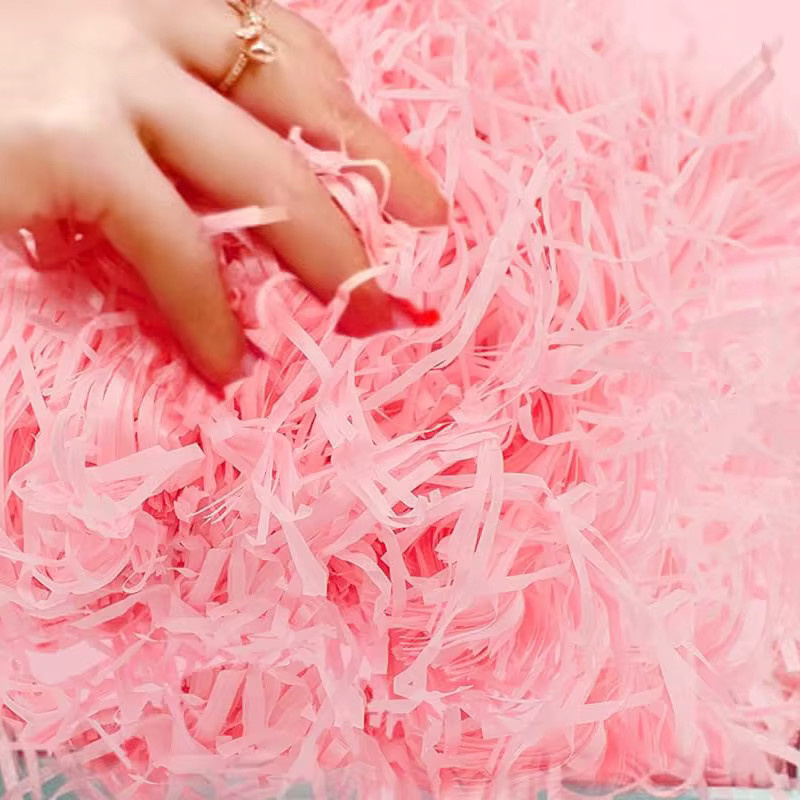 TMZ Bastpapier als Crinkle-Konfetti für DIY-Geschenkboxen und Korbfüllungen, Farben: Rosa, Weiß, Schwarz, Gewicht: 20 g, 40 g, 60 g - Bild 2