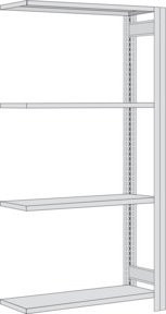 Regalwerk Reifenregal Anbaufeld in Weiß, H x B x T: 200 x 100,5 x 40 cm - Bild 1