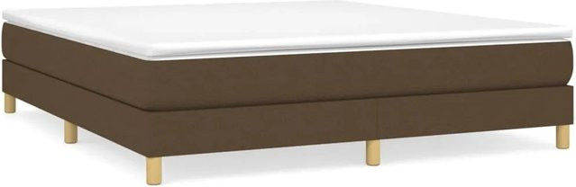 vidaXL Boxspringbett in Dunkelbraun mit Stoffbezug, B/T/H: 160 x 200 x 25 cm - Bild 1