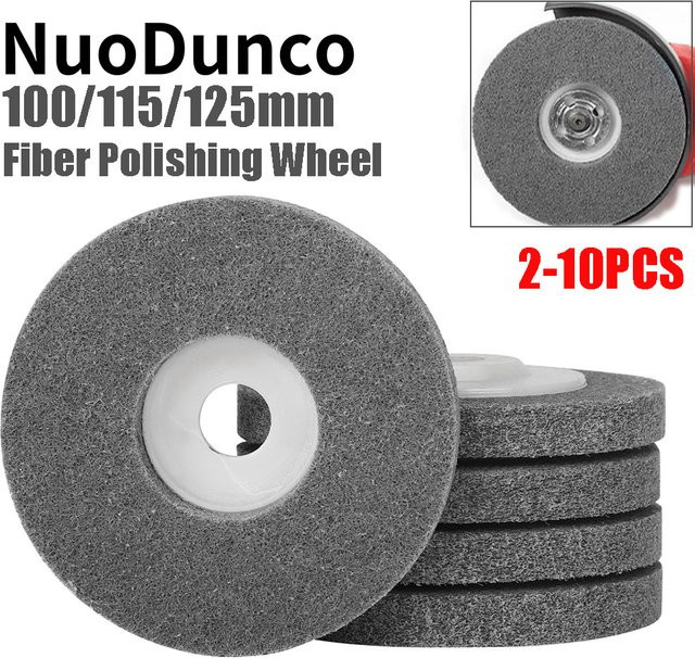 NuoDunco Nylon Faser Polierrad Schleifscheibe für Winkelschleifer zur Metall- und Holzbearbeitung, Grau - Bild 1