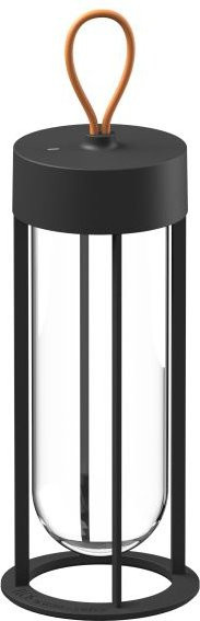 Flos In Vitro Unplugged Akkuleuchte Tischleuchte aus Aluminium und Glas in Schwarz, dimmbar - Bild 1