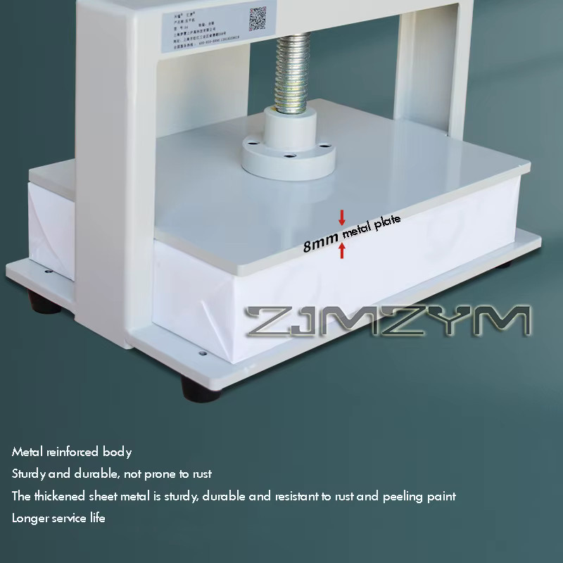 Manuelle Papierpresse ZJMZYM aus Stahl für A3, A4 und A5, Buchpresse und Buchbindemaschine in Weiß - Bild 3