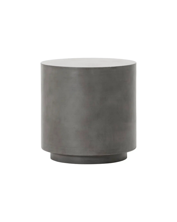 House Doctor Beistelltisch in Grau im industriellen Look aus Beton, rund, Durchmesser: 50 cm - Bild 1