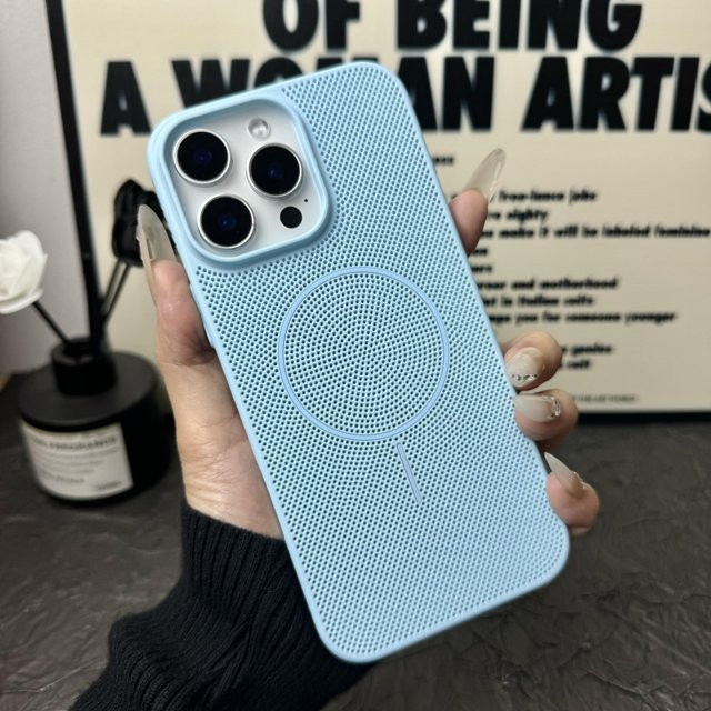 Wärmeableitende und kühlende magnetische Hülle für iPhone kompatibel mit MagSafe, Blau - Bild 1