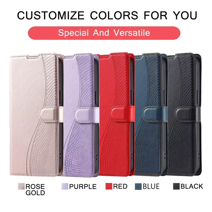 Luxus Leder Flip Case Brieftasche für Samsung Galaxy A-Serie in Blau - Bild 6