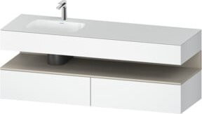 Duravit Einbauwaschtisch-Möbel-Set Qatego in Weiß, B/T/H: 160 x 50 x 60 cm - Bild 1