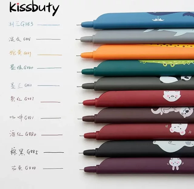 Hopk Kawaii Gelstifte Set mit 12 Farben in Multicolor für Bullet Journal, Planer und Schule - Bild 1