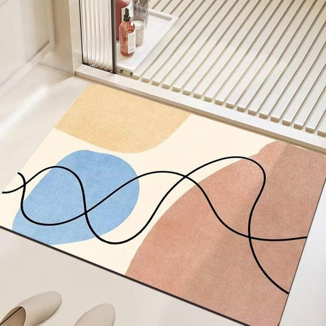 Rutschfeste Badezimmer Matte mit Cartoon-Design von Yiran Furniture, Mehrfarbig, B/T: 60 x 40 cm - Bild 1