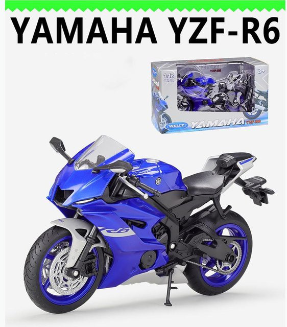 WELLY Yamaha 2020 YZF-R6, Modell Motorrad, blau, 1/12, ab 13 Jahre - Bild 1