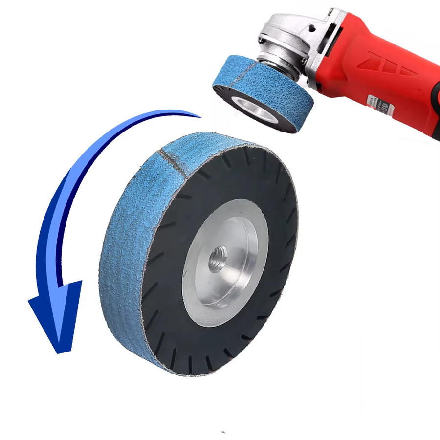 RAMS BRALIN Expansionsrolle für Winkelschleifer mit Zirkonoxid-Schleifhülsen zum Schleifen von Metall, Durchmesser: 124 mm, Breite: 30 mm - Bild 2