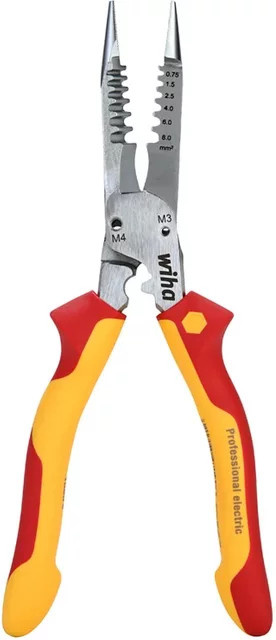 Wiha 6-in-1 Multifunktionale isolierte Abisolierzange für Industrielektriker 1000 V VDE in Rot - Bild 1