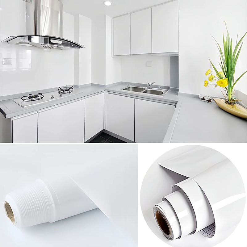 Weiße selbstklebende Wandtapete von ctzsoop, wasserfeste und moderne Dekorationstape für dein Zuhause - Bild 3