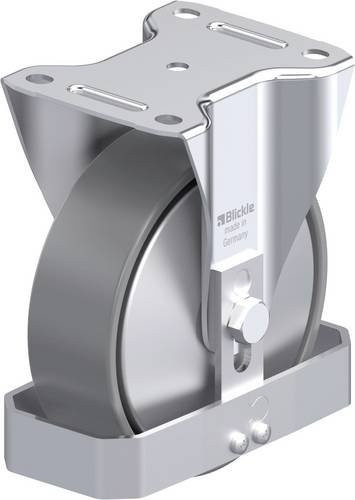 Blickle Stahlblech-Bockrolle B-PO 160G-ELS-FA-FS in Grau mit Kunststoffrad, Durchmesser: 160 mm, Tragfähigkeit: 400 kg - Bild 1