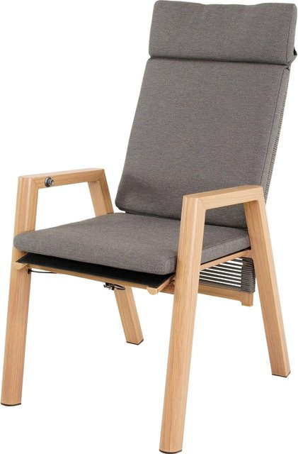 Lesli Hochlehner Acari Liegestuhl in Holzoptik-Grau für Garten und Balkon, H x B x T: 112 x 59 x 65,5 cm - Bild 1