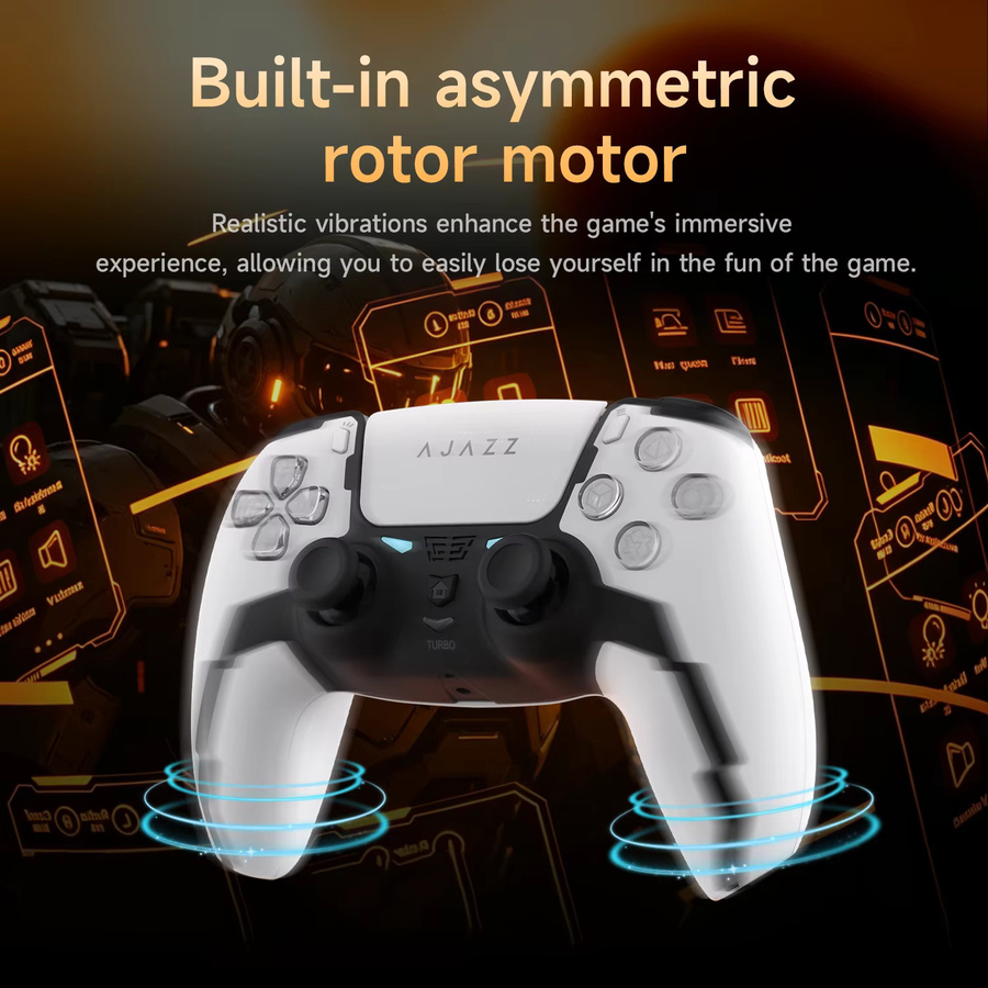AJAZZ GP100 PS kabelloser Esports-Gamecontroller mit Touchscreen-Design in Schwarz, Dual-Mode kompatibel mit PS4 und PC - Bild 2