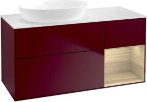 V&B Waschtischunterschrank Finion mit Wandbeleuchtung in Weiß, B/T/H: 120 x 50,1 x 50,1 cm - Bild 1