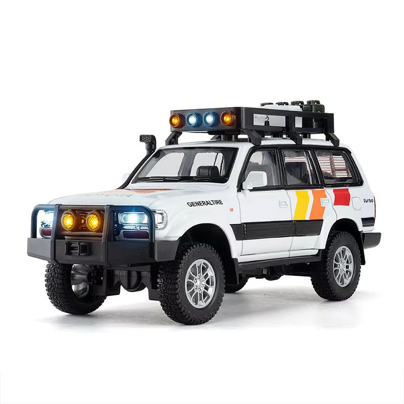 Maisto Land Cruiser LC80 Automodell aus Legierung in Weiß, Maßstab 1:24 - Bild 4
