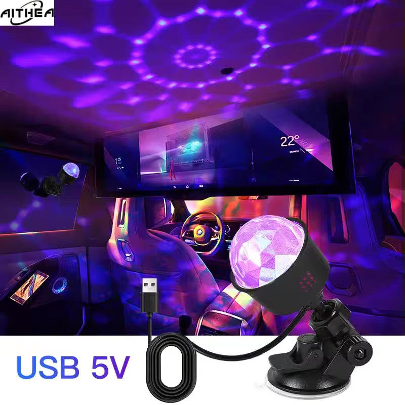 AITHEA LED Projektor Nachtlicht mit Galaxie- und Sternenhimmel-Effekt für Auto, Zimmer und Party-Dekoration via USB-Betrieb - Bild 2