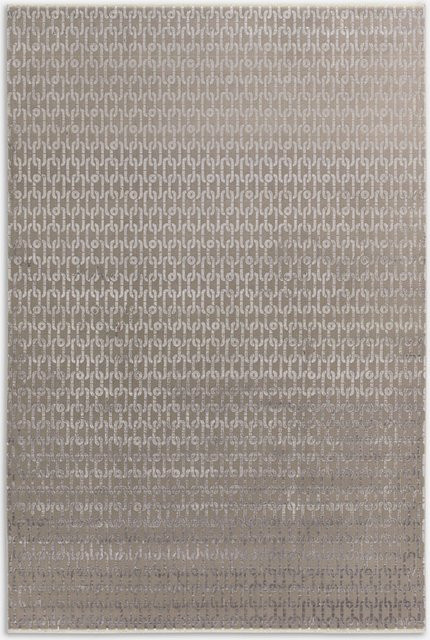 Moderner Teppich JOOP! CHAINS in Grau mit geometrischem Design aus Viskose und Polyacryl - Bild 1