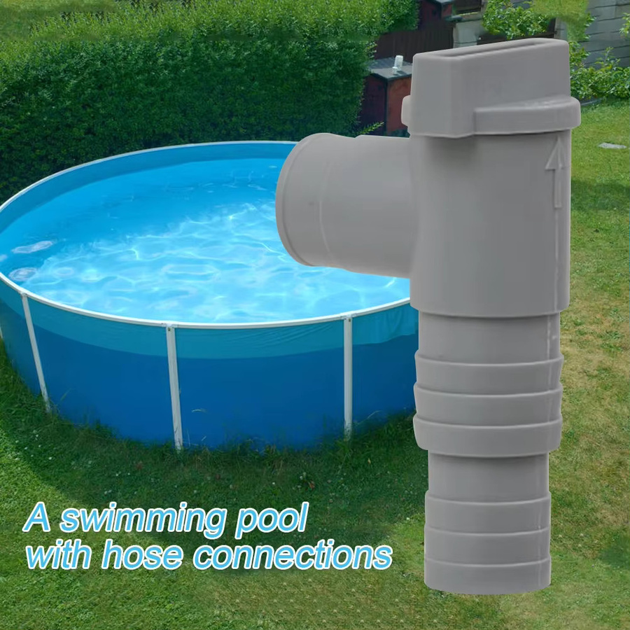 Shunmaii PVC Pool Filterpumpen Adapter für 32 mm Rohrschläuche, Einlassdüse und Ventil in Grau - Bild 2