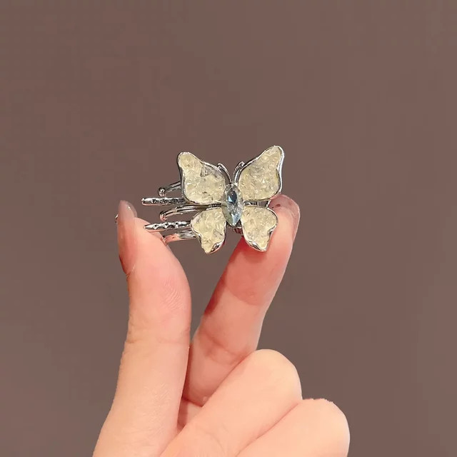 HIYAYZ Haarnadel Schmetterling Kristall, Haarclip für Damen - Bild 1