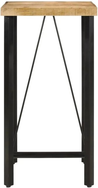 vidaXL Bartisch aus Massivholz Mango und Eisen in Braun, B/T/H: 55 x 55 x 107 cm - Bild 1