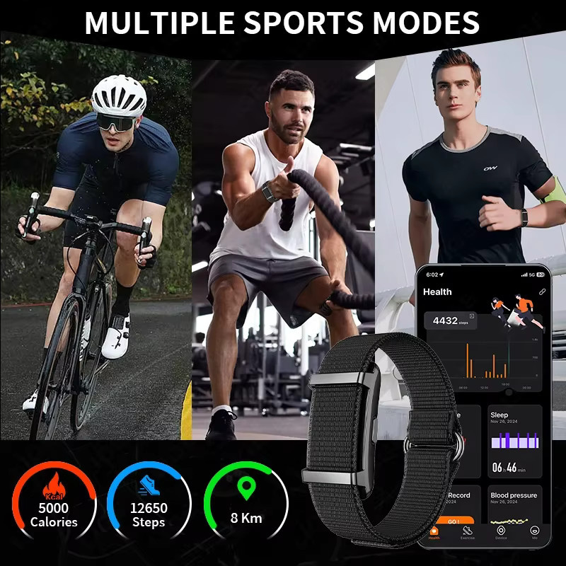 LIGE Smart Watch Fitness Tracker mit Herzfrequenzmessung, Schlaf-Tracking und Wasserdichtigkeit, Schwarz, Unisex - Bild 3