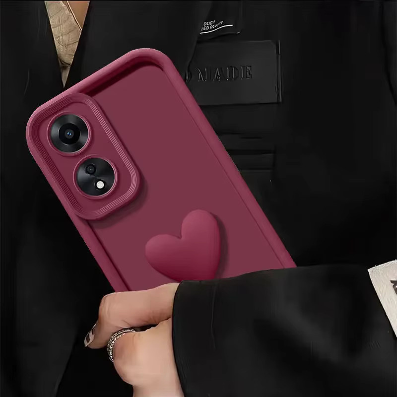 TPU Flüssigsilikon LOVE Schutzhülle für OPPO in Rot - Bild 2