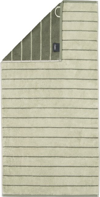 Handtuch BALANCE von cawo in Grün gestreift aus Baumwolle mit Oeko-Tex Standard 100 - Bild 1