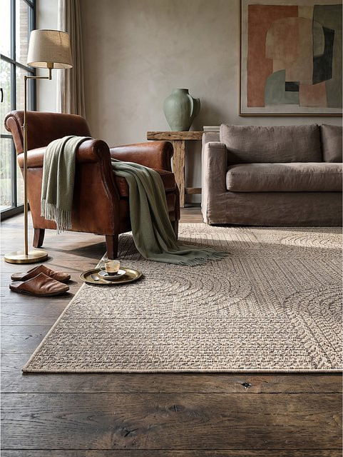 Flachgewebe-Teppich Kadima Design aus Polypropylen in Beige, B: 240 cm, T: 340 cm - Bild 1