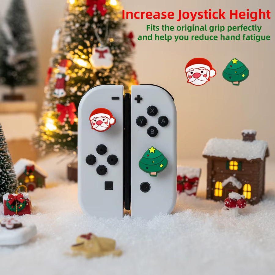 VILCORN Silikon Daumengriffkappen für Nintendo Switch und OLED Switch Lite, 4 Stück, Multicolor - Bild 2