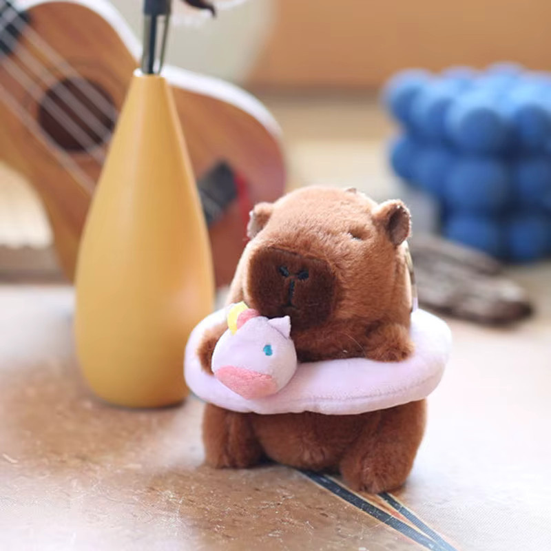 ZAKOL Capybara Schwimmen Ring, Plüsch-Schlüsselanhänger, Puppe - Bild 3