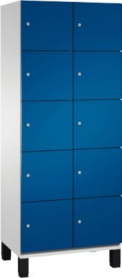 C+P Fächerschrank Cambio auf Füßen mit 10 Fächern, Korpus Lichtgrau und Front Enzianblau, H x B x T: 198,0 x 80,0 x 52,5 cm - Bild 2