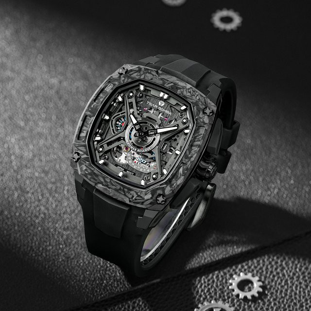 Tsar Bomba Armbanduhr, Automatik, Kohlefaser, Schwarz, Herren - Bild 1