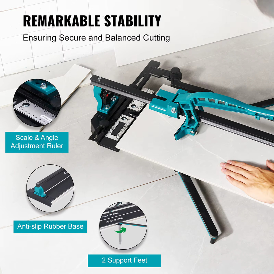 SucceBuy Manueller Fliesenschneider mit Laserpositionierung und Einzelschienen inklusive Stützfüßen für Keramik - Bild 4