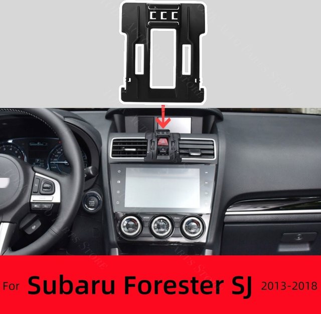 Handyhalterung für Subaru Forester SJ X20 (2013-2018) mit kabelloser Ladefunktion in Schwarz - Bild 1
