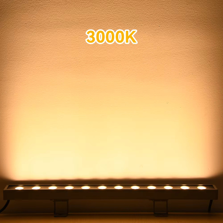 Burhui Wall Washer LED Außenstrahler Warmweiß für Hotel und Gebäude, Wasserdichter Aluminium Strahler für Innen und Außen - Bild 6
